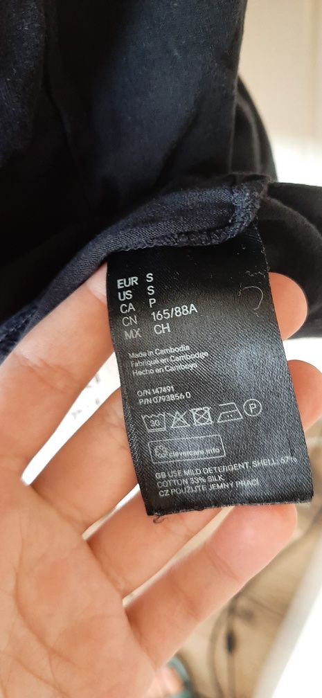 Bawełniana jedwabna koszulka tshirt 36 38 hm premium