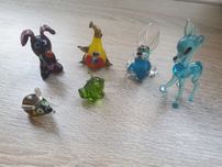 Szklane figurki PRL