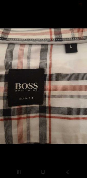 Koszula Hugo Boss, slim fit, r.L, w kratkę, męska