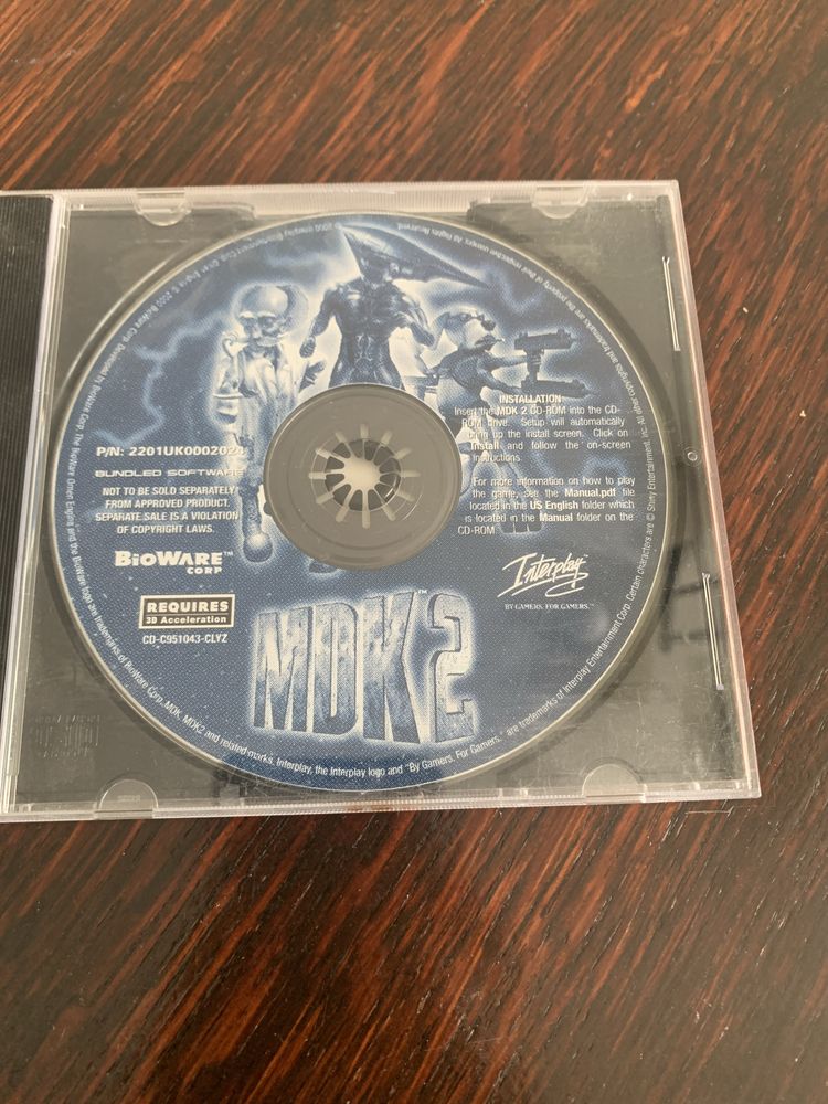 Gra dvd MDK 2 bez oryginalnego opakowania