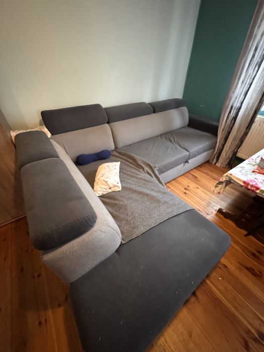 Naroznik kanapa grafit szara