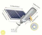 Lampa solarna uliczna LED kąt światła 160° duży panel 24cmx35cm