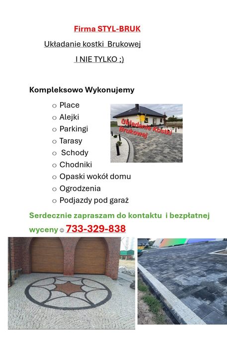 Usługi mini KOPARKĄ // Układanie kostki Brukowej //  OGRODZENIA