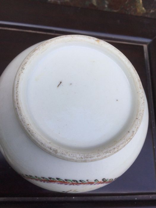 Taça Cachepot Porcelana Chinesa séc XVIII Família Rosa 11 cm