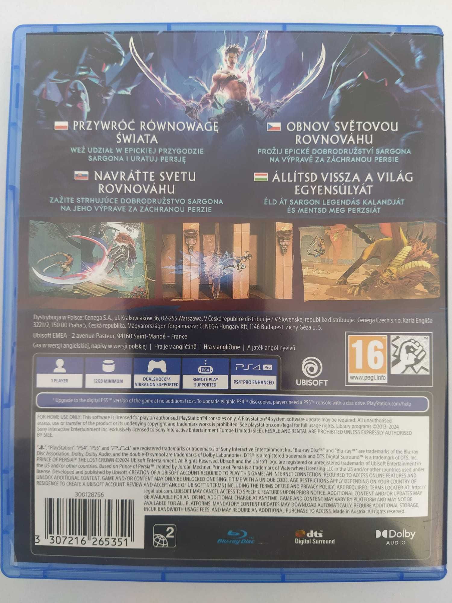Prince of Persia The Lost Crown PL gra PS4/PS5