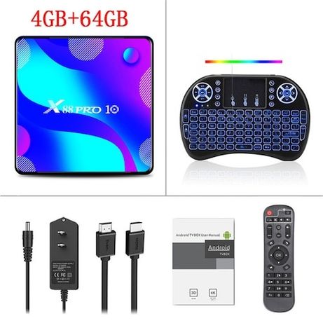 TV box 4GB/32GB,8K, WiFi, com/ sem teclado  nova , android 10