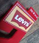 Levis Levi's Oryginalny Skórzany Czarny Męski Pasek USA