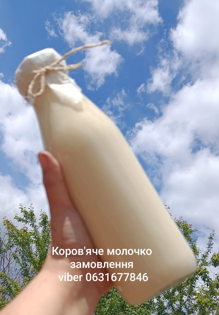 Молоко коровье, домашнее