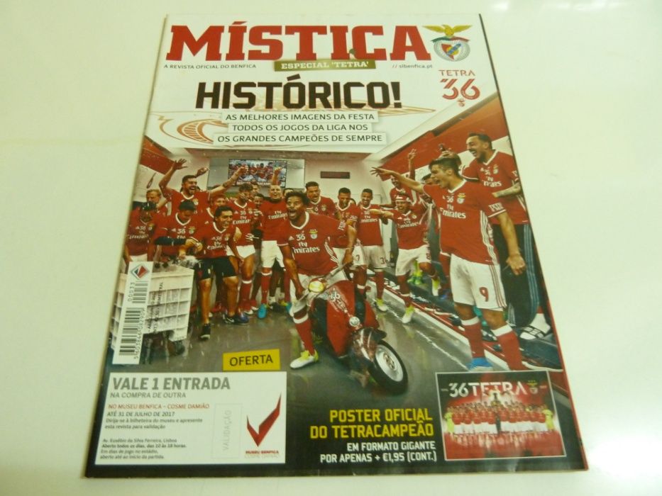 Revistas Record e Mistica Benfica Tetra Campeão