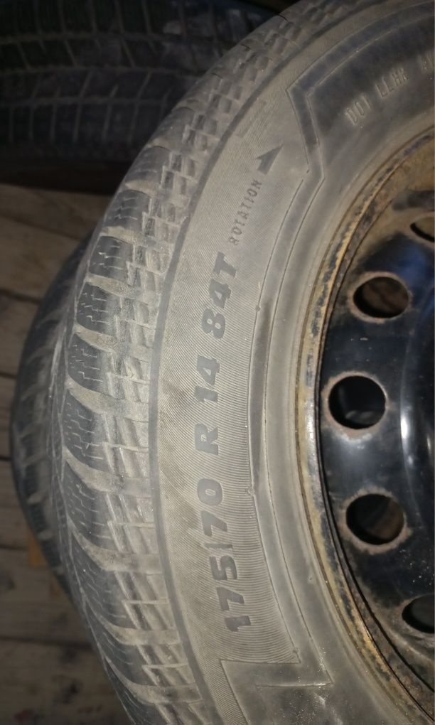 Opony na felgach 4szt. , koła zimowe, citroen.  14  175/70