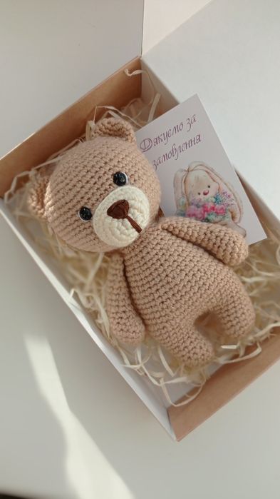 В'язаний ведмедик | в'язана іграшки handmade
