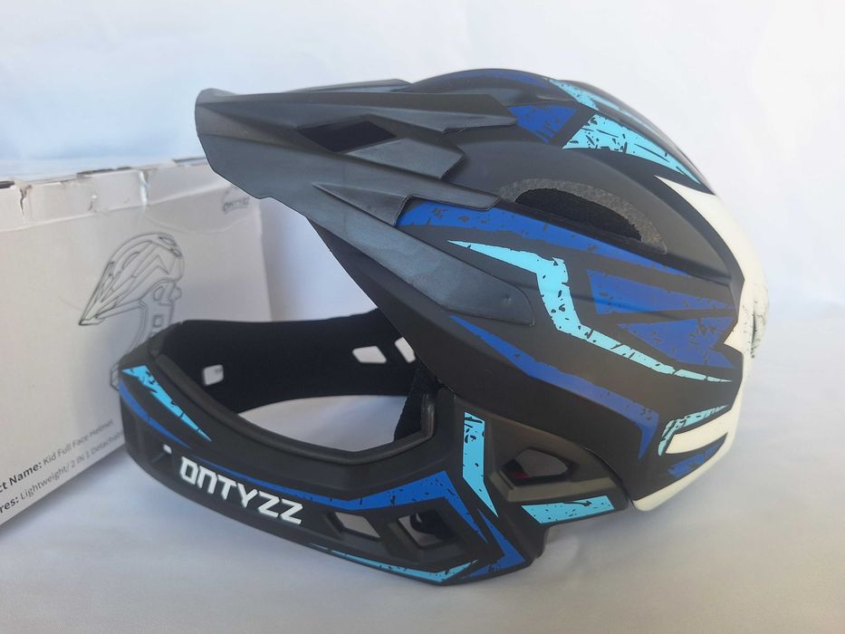 Kask rowerowy dziecięcy fullface Ontyzz JC-012 Black Blue S/M 52-56cm