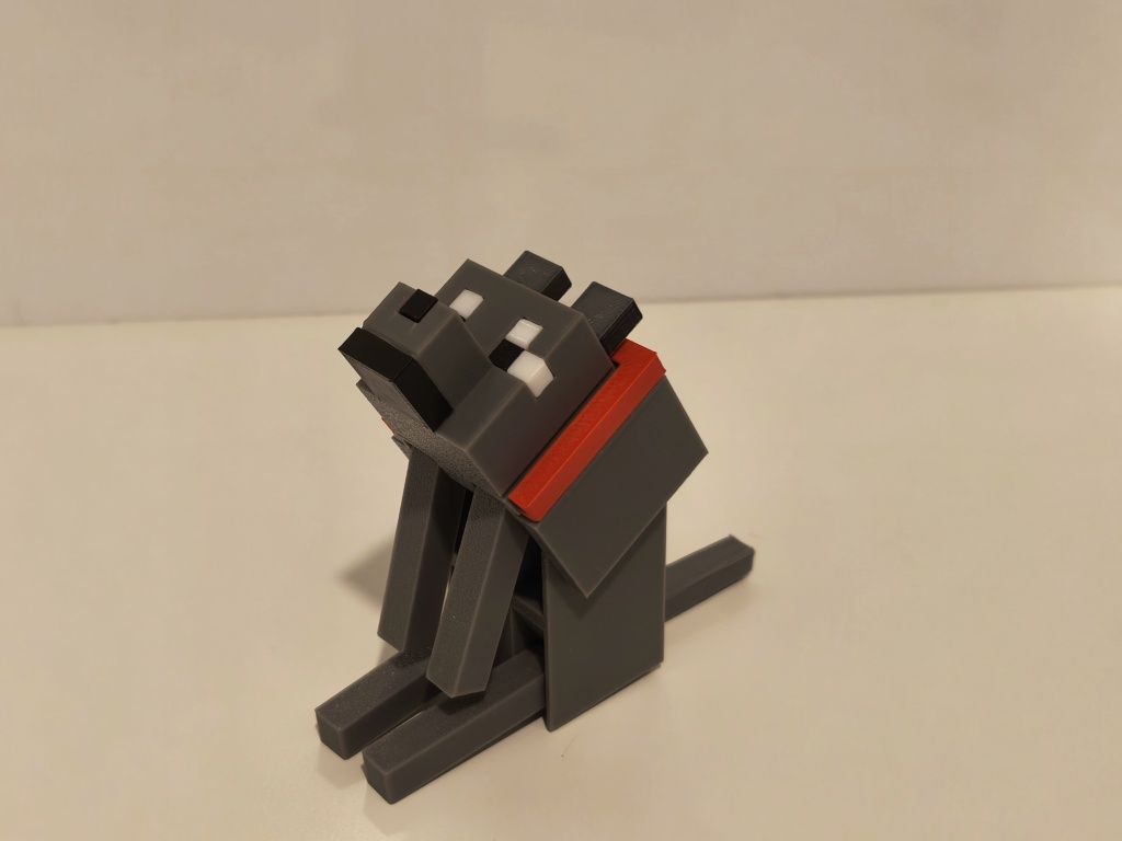 Cão Minecraft Impressão 3D