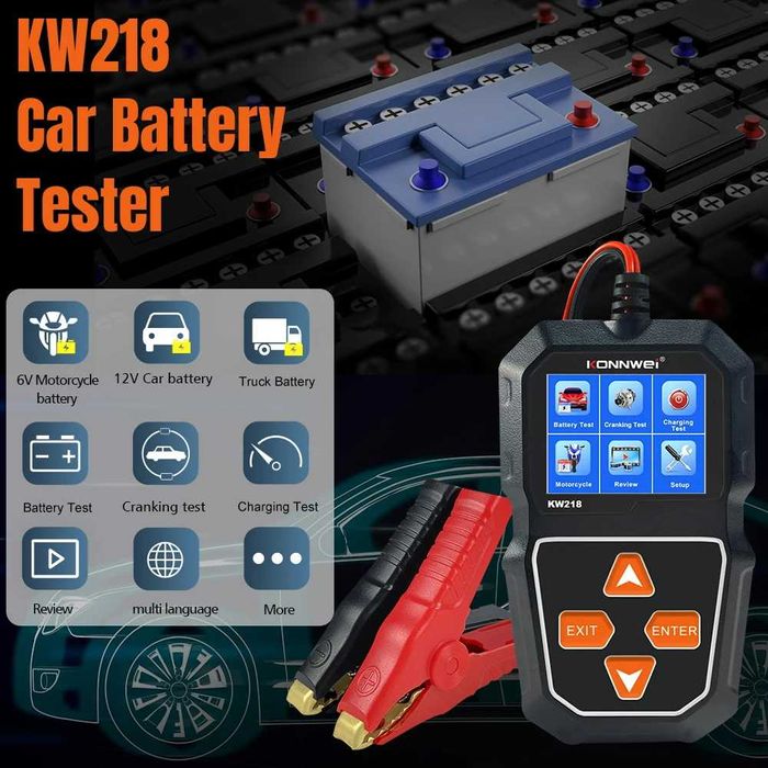 Тестер акумулятора Konnwei KW208 KW218 KW650 KW681/880 KW520 BK100/200