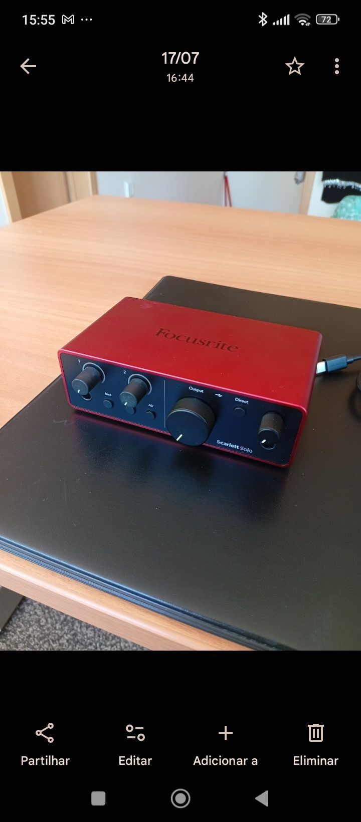 Interface focusrite solo 4 geração recente Nova