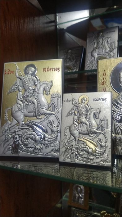 Ікона Георгій Побідоносець (срібло) Італія