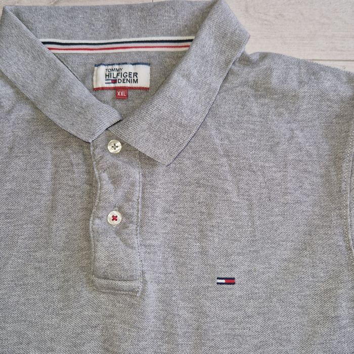 Tommy Hilfiger oryginalna koszulka polo siwa L