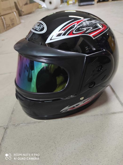 KASK INTEGRALNY na rower skuter motor quad PODWÓJNA szyba rowerowy