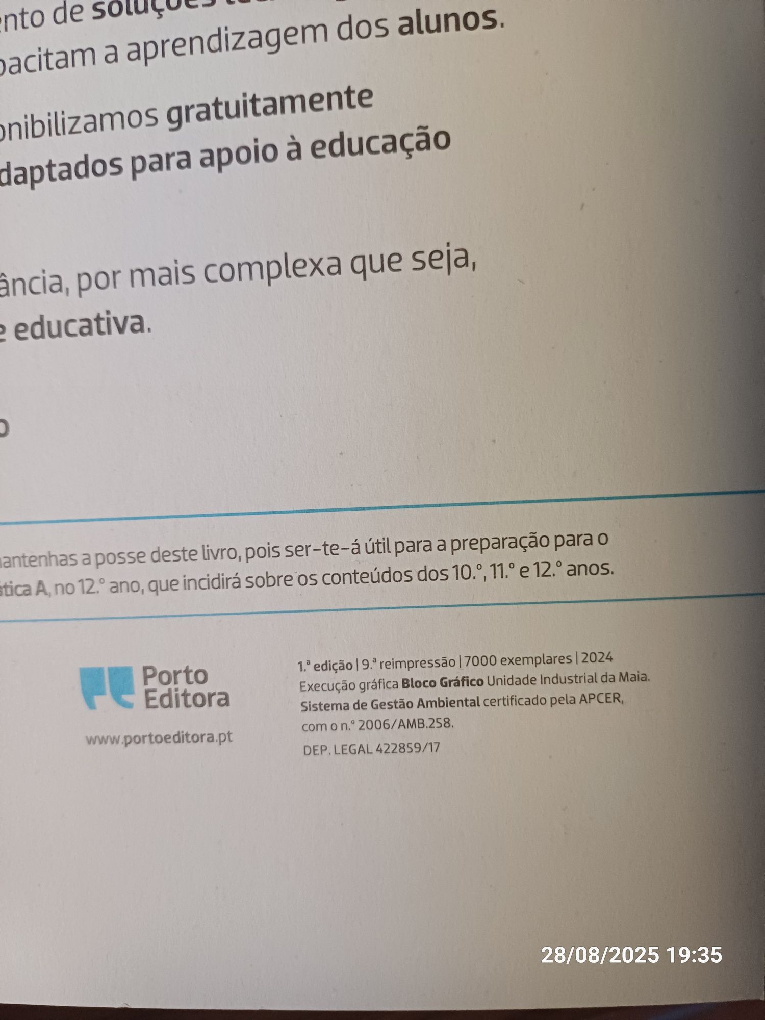 NOVO - Manual de Matemática - 12.° ano