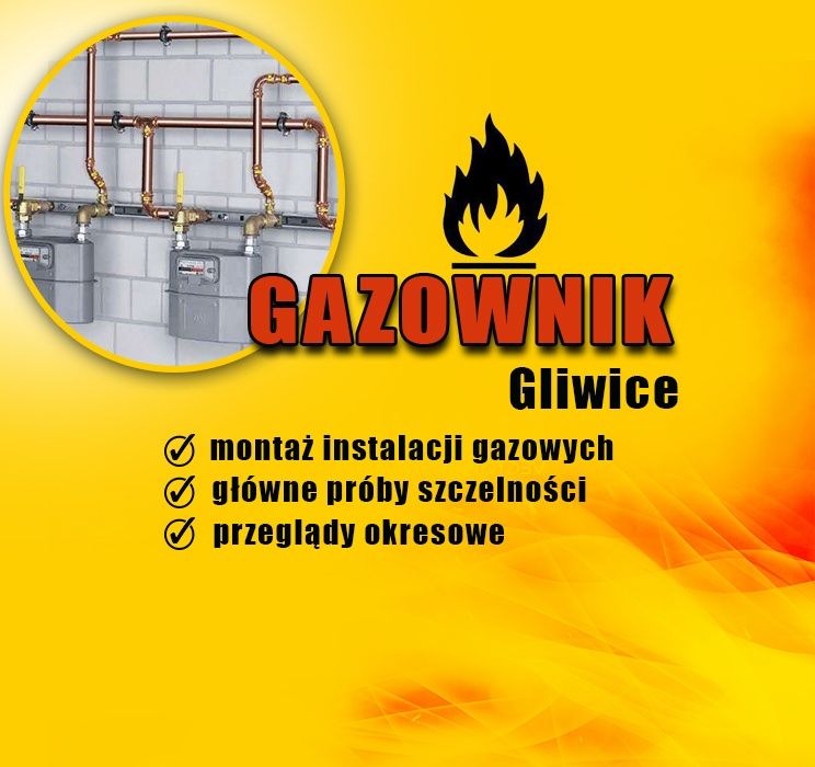 Gazownik Gliwice. Przeglądy okresowe-główne próby szczelności.