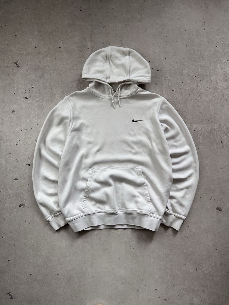 Nike swoosh basic white hoodie original чоловіче худі найк