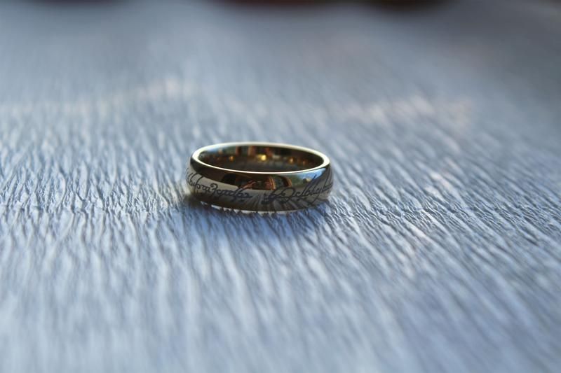 Кольцо всевластья карбид вольфрам (хоббит, властелин колец) 18 размер