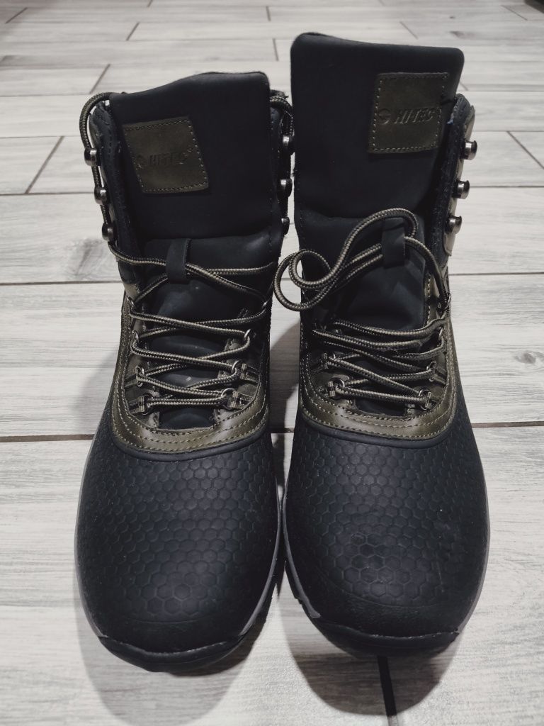 Buty męskie, zimowe 45 HI-TEC BLAZI MID BLACK/KHAKI Wodoodporne