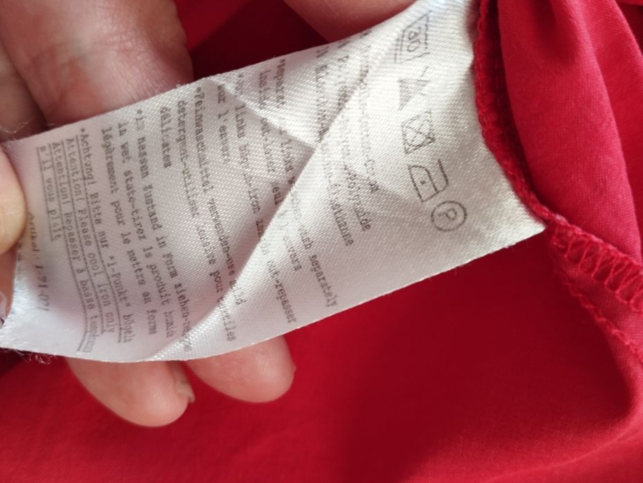 Koszula damska, taliowana, z bawełny, czerwona r.46 BIBA