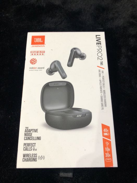 Jbl live pro 2 czarne nowe