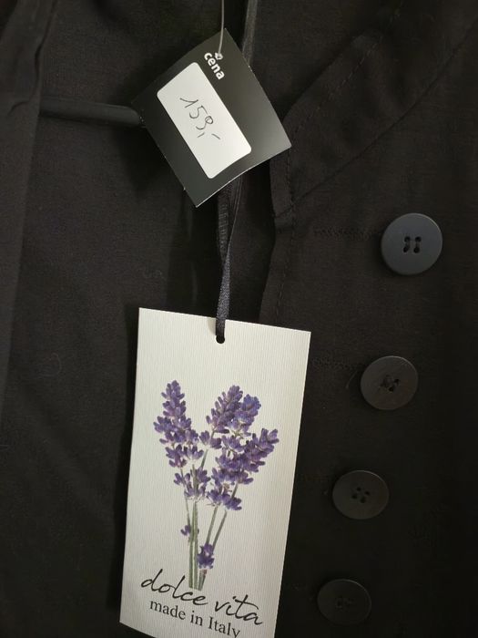 Narzutka czarna elegancka rozm M Nowa żakiet marynarka