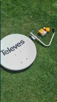 Antena satelitarna Televes z uchwytem