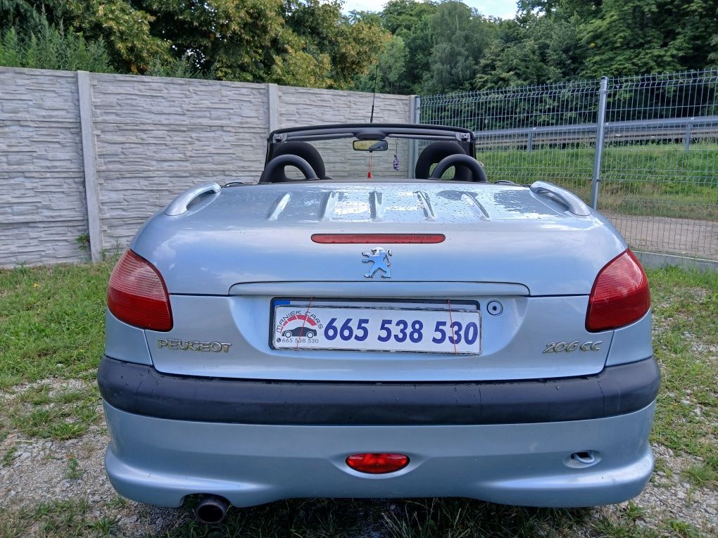 Peugeot 206CC 2.0 benzyna 2002r 139tys przeb < Cabrio < Klima