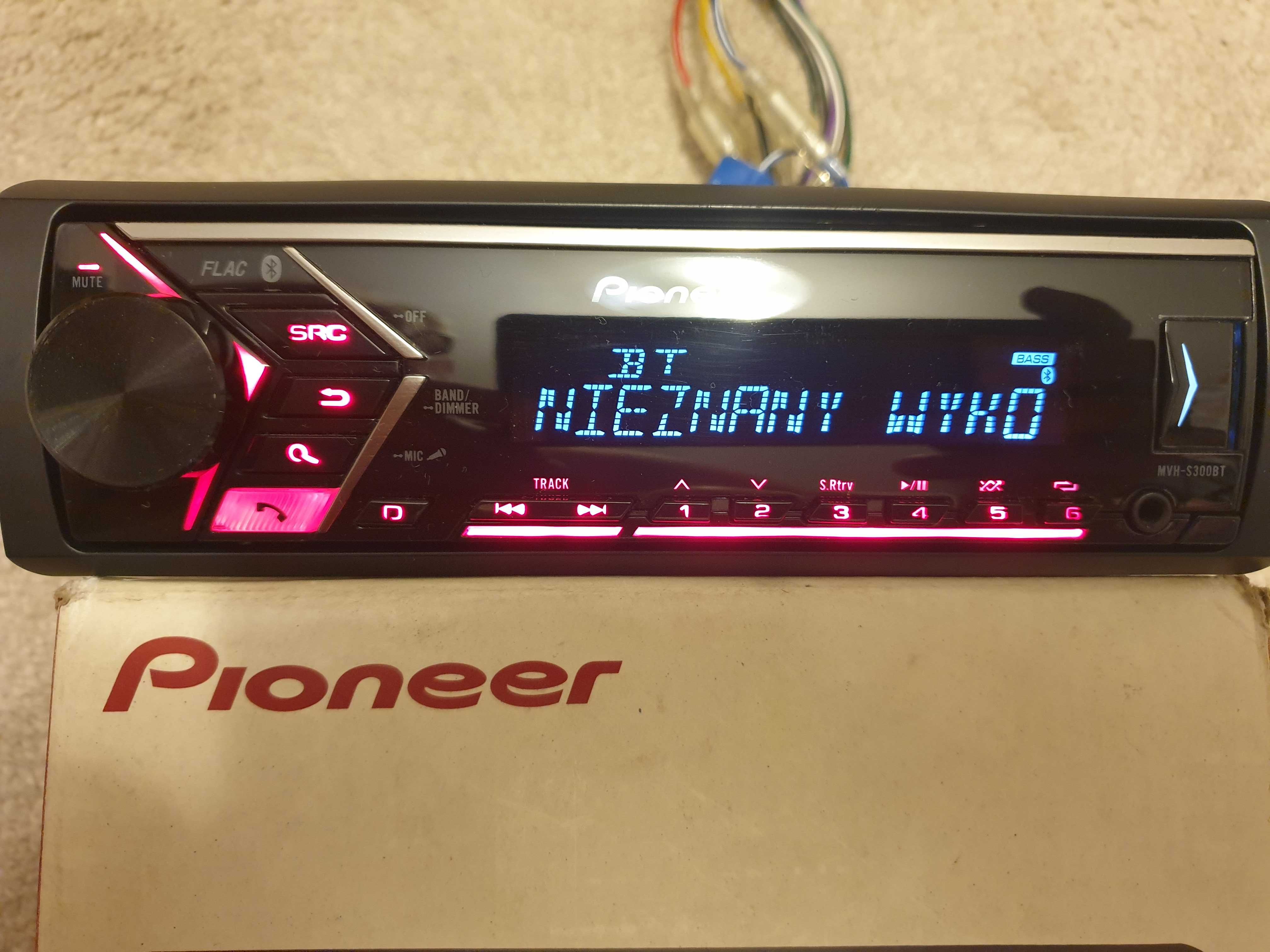 Pioneer MVH-S300BT Bluetooth, FLAC, ramki, box