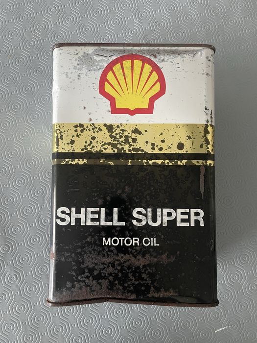 Lata Vintage Automobilismo Shell Super Motor Oil