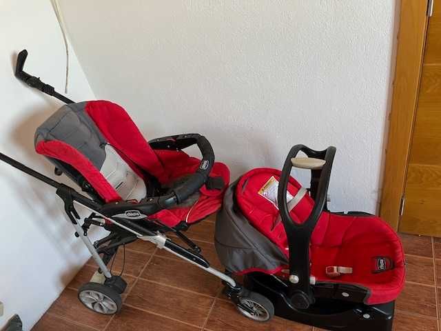 Ovo Transporte Bebe  + Carrinho Marca Chicco   em bom Estado