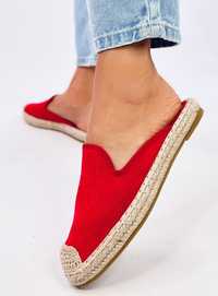 Klapki Damskie Espadryle Carmen Red