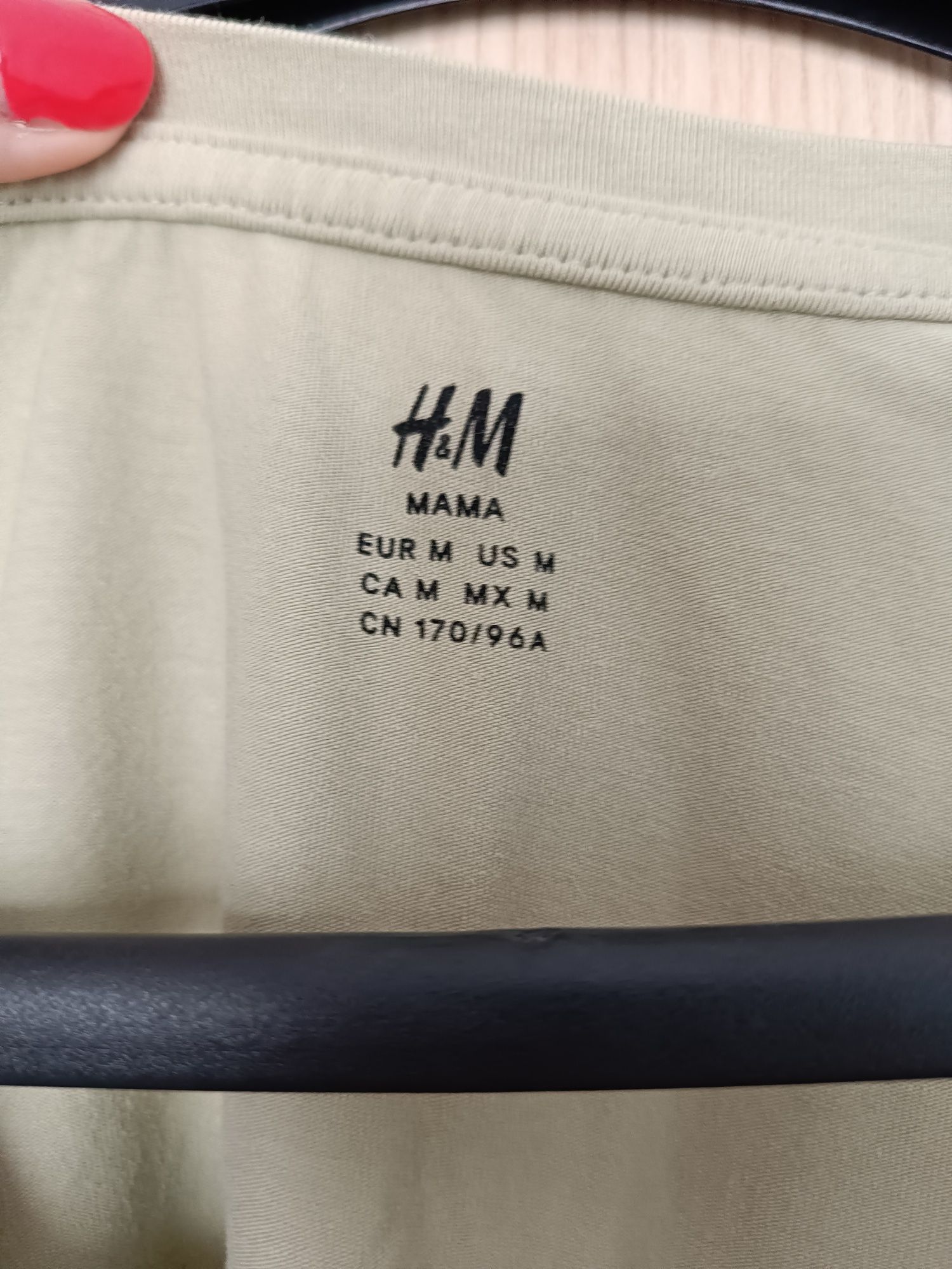 Oliwkowa bluzka ciążowa H&M mama M 38