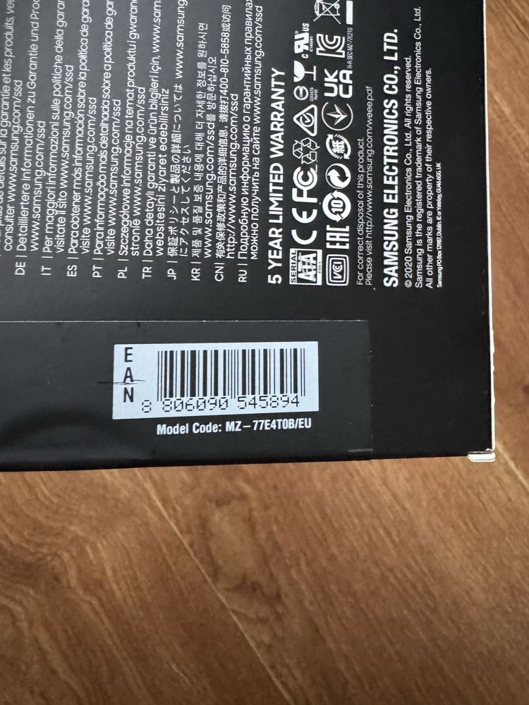 Накопичувач SSD 4TB Samsung 870 EVO 2.5" SATAIII MLC (MZ-77E4T0B/EU)