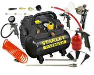 Kompresor Bezolejowy Stanley FatMax 6L 8Bar + Zestaw Pneumatyczny 18w1
