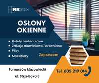 Rolety żaluzje plisy moskitiery. Tomaszów Mazowiecki