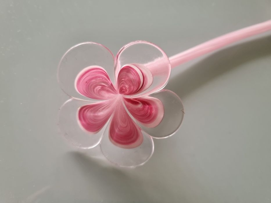 Flor em vidro, fabrico artesanal