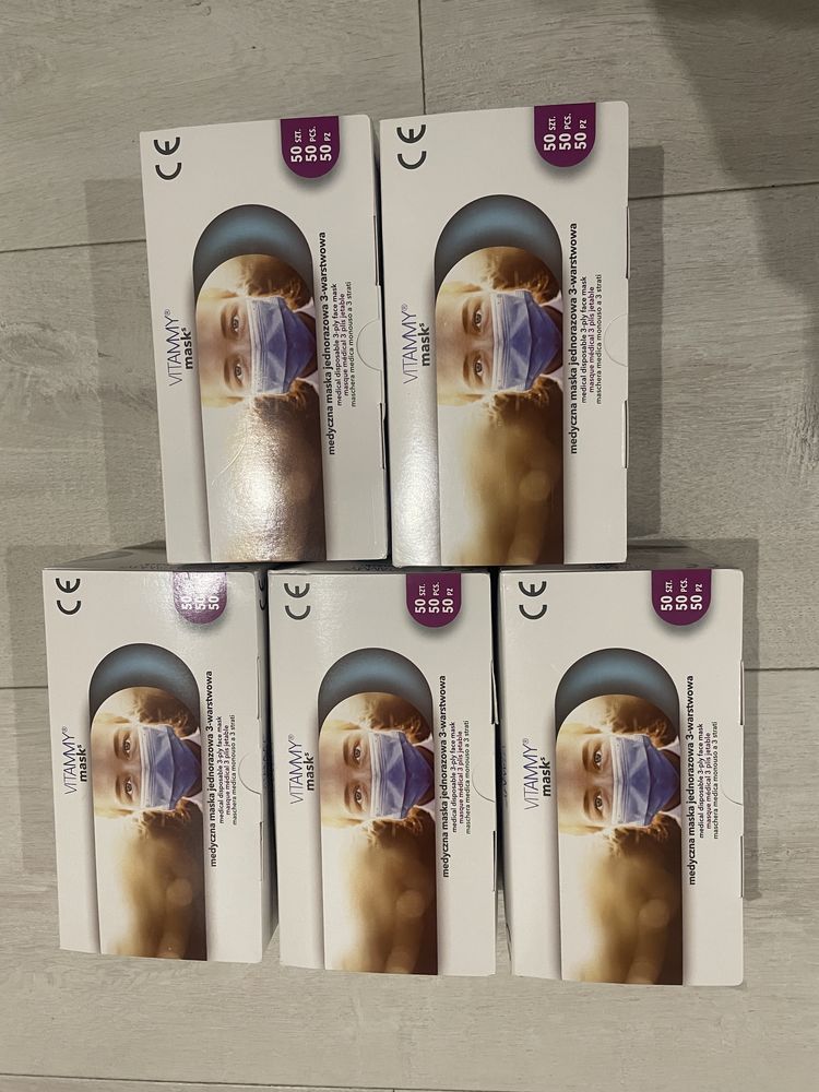 Zestaw maseczek 10x50 szt. / 3 zł za op./ Vitammy Jakość premium