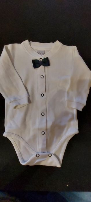 Chrzciny ubrany chłopiec 74/80 i buty 6-12mcy