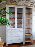 Kredens drewniany regal witryna ikea hemnes leksvik słupek komoda