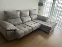 Sofa 3 lugares com com chaise loungue