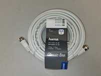 N086 Kabel Antenowy TV Sat F Plug 85 Db Hama 5 Metrów