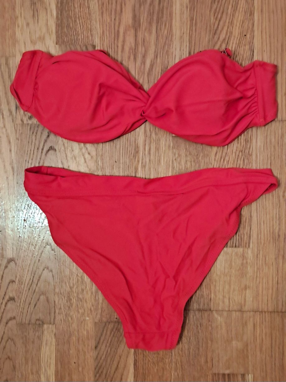 Czerwone bikini strój kąpielowy S