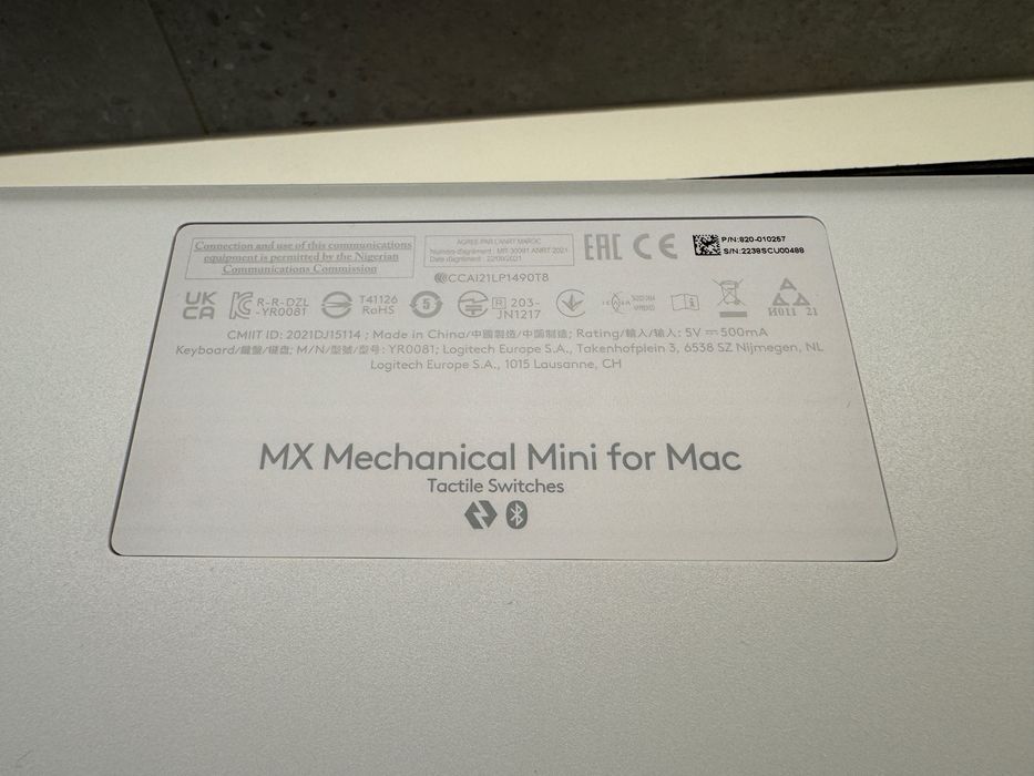 Klawiatura Logitech MX Mechanical Mini for Mac Tactile Quiet  US INTL