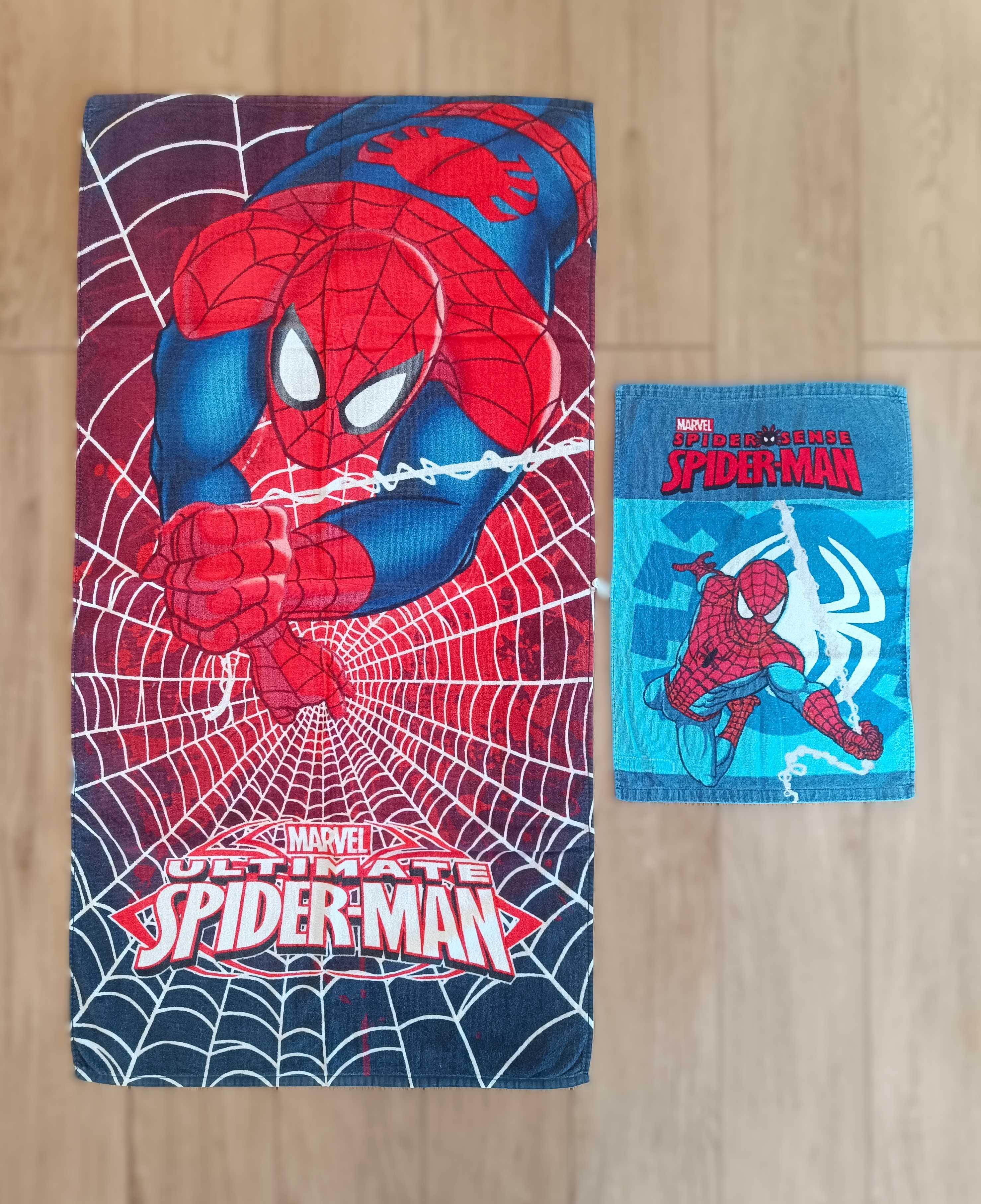 Ręcznik kąpielowy plażowy Spider-Man 70 x 135 + gratis do rąk 40 x 55