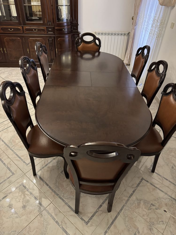 Conjunto Mesa Sala Extencível 6 a 8 cadeiras
